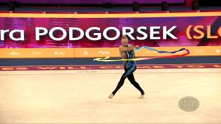 PODGORSEK Aleksandra SLO  2019 Rhythmic Worlds Baku AZE  Qualifications Ribbon [upl. by Mario]