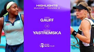 Coco Gauff vs Dayana Yastremska  2024 Madrid Round 3  WTA Match Highlights [upl. by Etteroma]