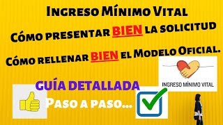 COMO PRESENTAR BIEN LA SOLICITUD DEL INGRESO MINIMO VITAL [upl. by Voccola]