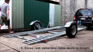 Raceking Car Trailers  Just 4 Degrees loading without ramps DIY Kits available Race car trailer [upl. by Arvin]