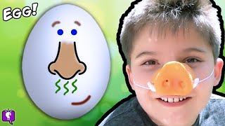 HUGE NOSE EGG Silly Play  Game Ideas by HobbyKidsTV [upl. by Dowski137]