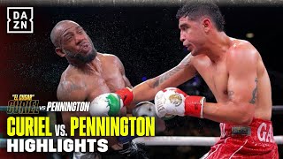 FULL CARD HIGHLIGHTS  Curiel vs Pennington [upl. by Rufe]