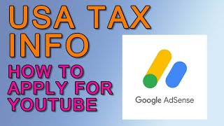 USA TAX INFO Approved for YoutTube monetization [upl. by Salita785]