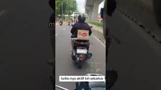 nmax turbo mode on wkkwkwkw otomotif mekanik reels fyp viral touring mekanik [upl. by Nogas]