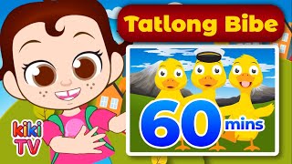 Tatlong Bibe 60 mins  MORE  Pinoy Nursery Rhymes amp Kids Songs KikiTV [upl. by Ahsatal]