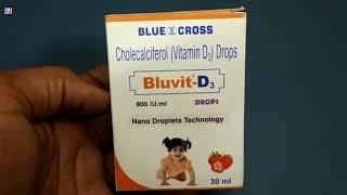 BluvitD3 Oral Drops  BluvitD3 Drops Uses  Cholecalciferol Vitamin D3 Drops Uses  Bluvit D3 [upl. by Beutner]