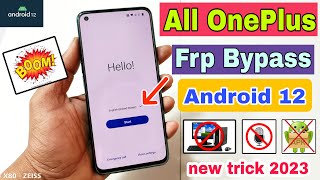 All OnePlus FRP Bypass Android 12  New Trick  All OnePlus FRPGoogle Account Unlock  Without Pc [upl. by Chaney]