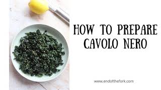 Cavolo Nero With Garlic amp Lemon Step by step instructions [upl. by Ynnavoeg]