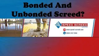 Bonded and Unbonded Screed [upl. by Anatak]