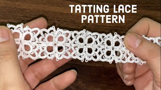 Tatting beautiful lace pattern ❤️shuttle tatting tutorial [upl. by Berlauda634]