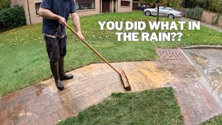 ReSanding A Block Paved Pathway In The Wet 😮YOU CANT DO THAT🚫Can You [upl. by Liu922]