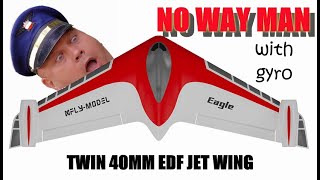 XFLY Eagle Twin 40mm RC EDF jet Wing with Gyro EPO 1019mm RedWhite Unboxing [upl. by Aissela]