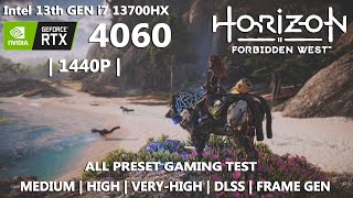 HORIZON FORBIDDEN WEST  RTX 4060 Gaming TEST  1440P  All Preset Gaming Test  Acer Neo 16 [upl. by Droflim]