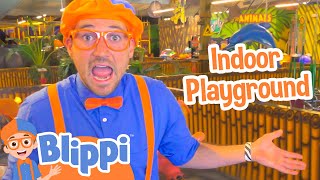 Blippi Visits an Indoor Playground Jungle Animals  Blippi Full Episodes  Educational Videos [upl. by Brigitte]