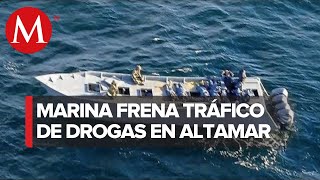 Marina intercepta lanchas rápidas con 48 toneladas de cocaína en el Pacífico [upl. by Eellehs362]