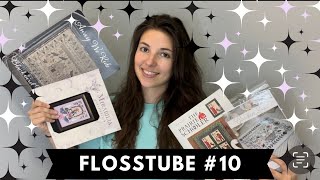 Flosstube 10  3 finishes  Christmas in July Starts Cobweb Corner Haul [upl. by Akimit]