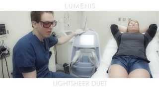 Treating Mans Shoulders amp Neck with Laser Hair Removal [upl. by Arakihc98]