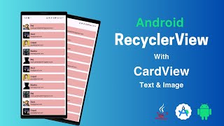 How to Create CardView with Text amp Image in RecyclerView in Android Studio  Beginners Guide 2024 [upl. by Gasser207]