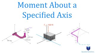 Moment About a Specified Axis  Mechanics Statics  Learn to Solve Any Question [upl. by Voss]