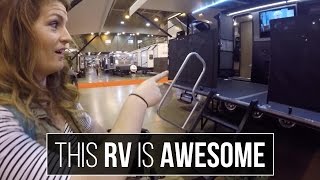 RV Living  2016 Houston RV Show  Airstream vs Class A vs 5th Wheel vs Trailer [upl. by Ynetsed603]