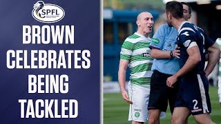 Scott Brown teases Mihael Kovacevic by sarcastically celebrating crunching tackle [upl. by Bar338]