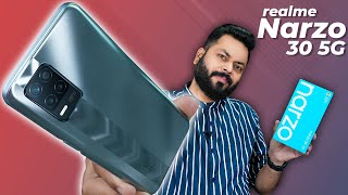 realme Narzo 30 5G Unboxing And First Impressions ⚡ Dimensity 700 90Hz Screen 5000mAh amp More [upl. by Llennor413]