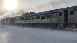 20190131 VIA 185 Sudbury  White River Budd Car [upl. by Levram]