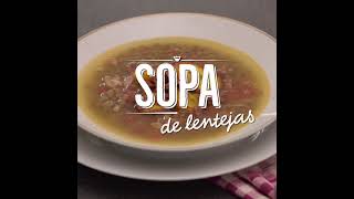 Sopa de lentejas con tocino y plátano macho  Cocina Vital [upl. by Llenrod549]