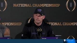 Washington Press Conference Highlights  2024 CFP National Championship [upl. by Ardnasxela]