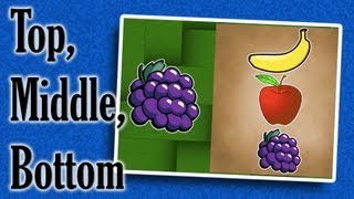 Food On The Top Middle amp Bottom  learning video for children [upl. by Anatole]