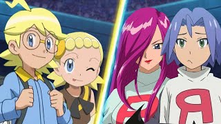 Pokemon Battle Clemont and Bonnie Vs Jessie and James Team Rocket [upl. by Lorenza]