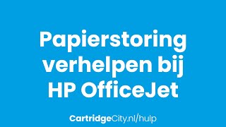 Papierstoring verhelpen bij HP OfficeJet [upl. by Arres120]