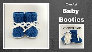 EASY to FOLLOW Crochet Baby Booties [upl. by Ligetti209]