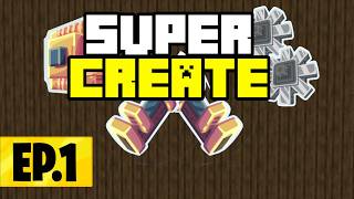 NEW SUPERFLAT CREATE MODPACK  Create Superflat Survival  Minecraft Modpack  EP 1 [upl. by Ellatnahc]