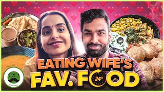 Eating Wife Favourite Food For 24 Hour Challenge Veggie Paaji [upl. by Apostles]