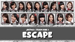 Color Coded JKT48 Team KIII  Escape Lirik KANINDENG [upl. by Ettelrac]