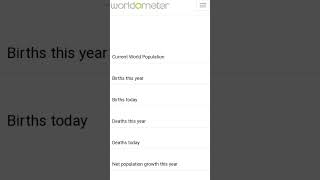 worldometer  measuring population  Dunia ke Abadi Maloom krne Wala website facts worldometer [upl. by Ilecara]