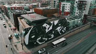 MCA Denvers Winter 2018 Building Wrap Featuring Work By Cleon Peterson [upl. by Onid336]