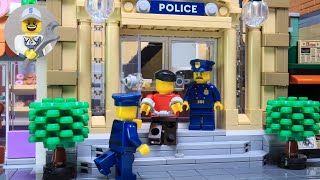 Lego 10278 Policestation mini movie The Donut Thief Stop Motion [upl. by Euqinomod448]