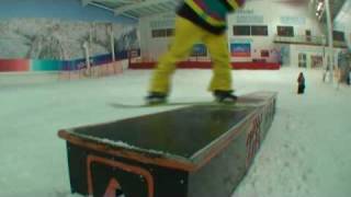 How to do Frontside Boardslides  Noseslides on a snowboard  Maverix Snow Camp [upl. by Bennion]