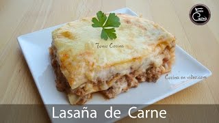 LASAÑA DE CARNE receta paso a paso [upl. by Arlee742]