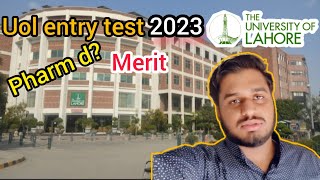 university of Lahore entry test 2023  UOL pharm d departmentMuzammil Mushtaq vlog [upl. by Nwahser]