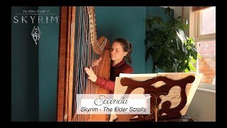 Secunda  The Elder Scrolls  Harp cover  Night Ambiance [upl. by Primalia]