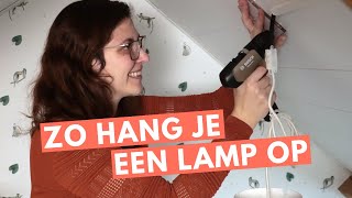 DIY LAMP OPHANGEN Zo hang je zelf een lamp op [upl. by Modesta]