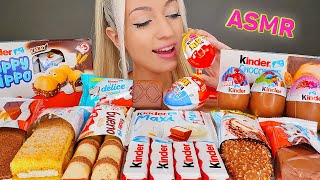 ASMR EATING CHOCOLATE KINDER PARTY BUENO CAKE DESSERT SWEET FOOD 초콜릿 디저트 KINDER JOY MUKBANG 먹방 [upl. by Adnuhsar]