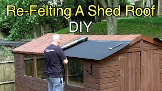 How to Easily Felt a Shed Roof The Right Way DIY [upl. by Iana]