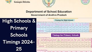 💐 Academic Calendar 202425 High Schools amp Primary Schools Timings 💐 [upl. by Anigue]