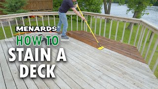 How To Stain a Deck  Menards [upl. by Debi]