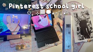 Pinterest girl back to school 📓🎧chemistry notes grwm for school allnighters back to school 2024 [upl. by Juakn]