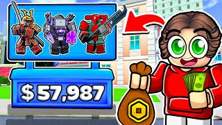 I Spent 57987 On TRADING BOOTHS In SKIBIDI TOWER DEFENSE [upl. by Tabitha789]